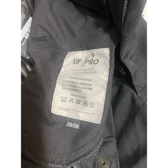 UF PRO  Black Tactical Pants 30 X 30 Gore Wind-stop 12+ Pockets Zips Unisex - Picture 3 of 5